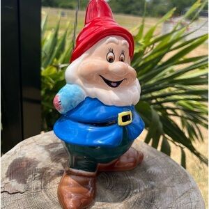 Happy From Snow White. LARGE CERAMIC Japan DISNEY PARKS Vintage